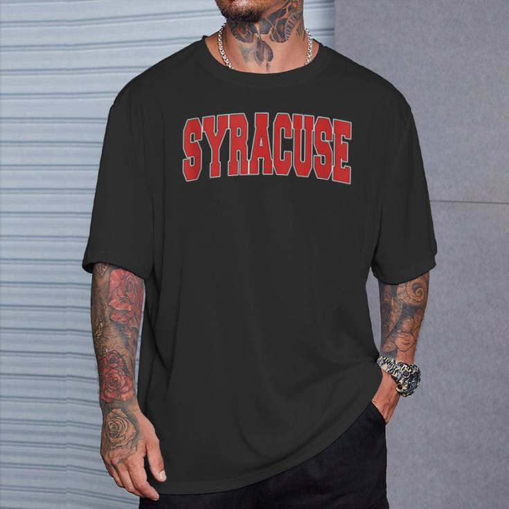 Syracuse Ny New York Varsity Style Usa Vintage Sports T-Shirt Gifts for Him