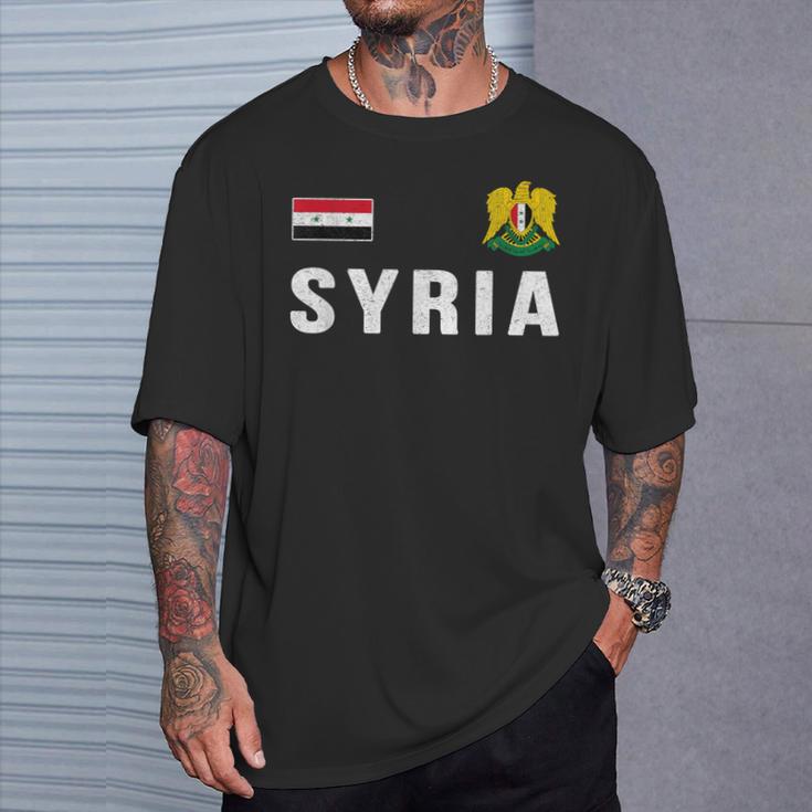 Syria Syrian Flag Syria T-Shirt Geschenke für Ihn