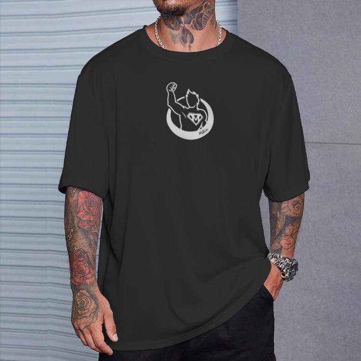 T-shirt Noir Motif Original Unisexe, Tee Design Argenté Cadeaux pour lui