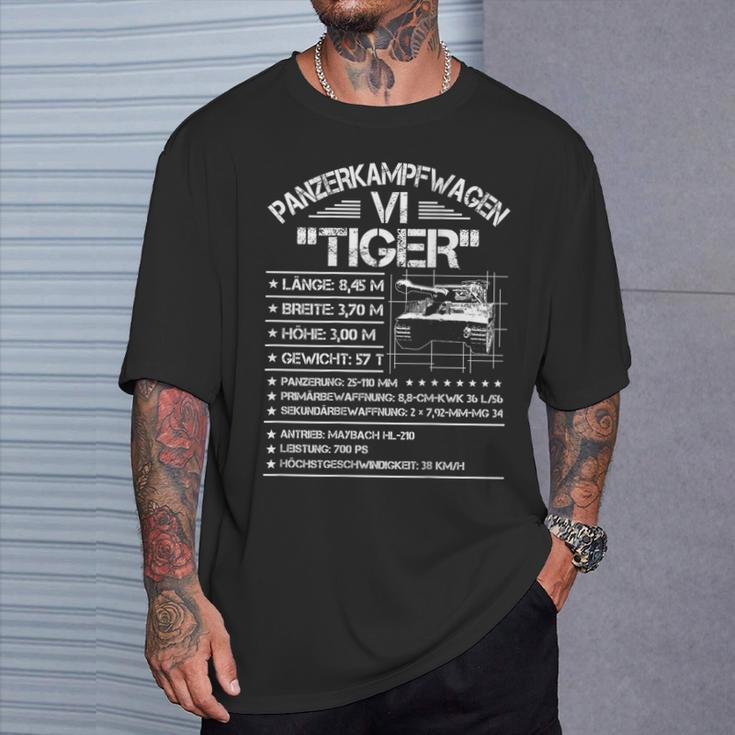Tank Driver Tank Carrier Vi Tiger Tank Black S T-Shirt Geschenke für Ihn