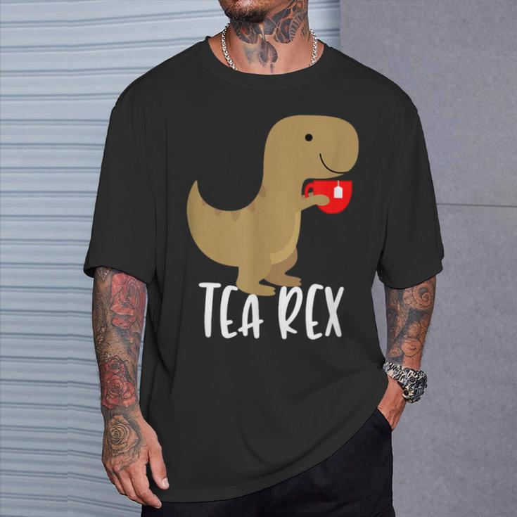 Tea Rex Cute Tyrannosaurus Dino T-Shirt Geschenke für Ihn