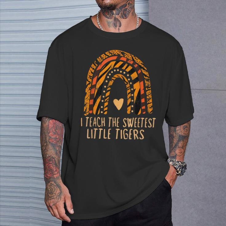 I Teach Sweetheart I Teach The Sweetest Little Tigers T-Shirt Gifts for Him
