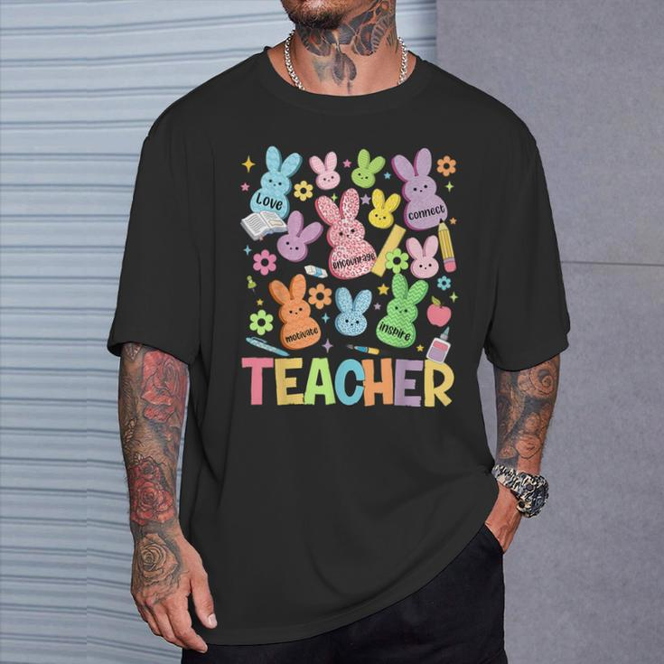 Teacher Easter Teaching My Favorite Peepp Happy Easter Day T-Shirt Gifts for Him