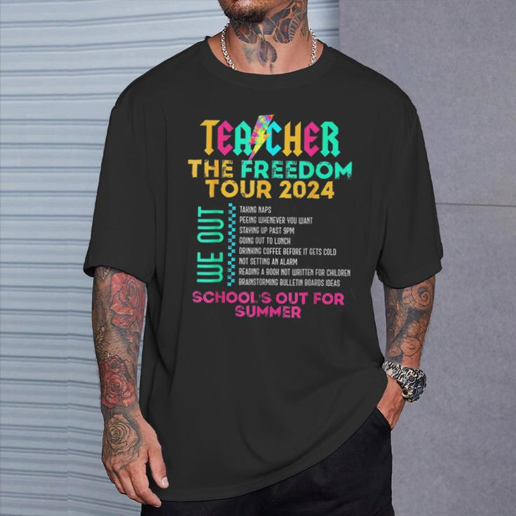 Teacher The Freedom Tour 2024 School's Out For Summer T-Shirt Gifts for Him