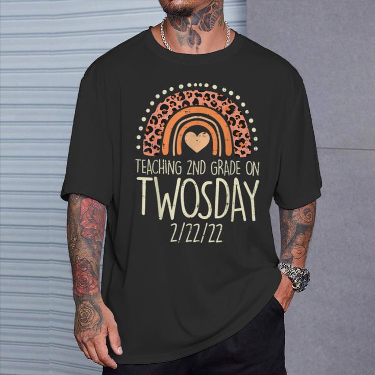 Teaching 2Nd Grade On Twosday 22222 Twos Day 2022 Teacher T-Shirt Gifts for Him