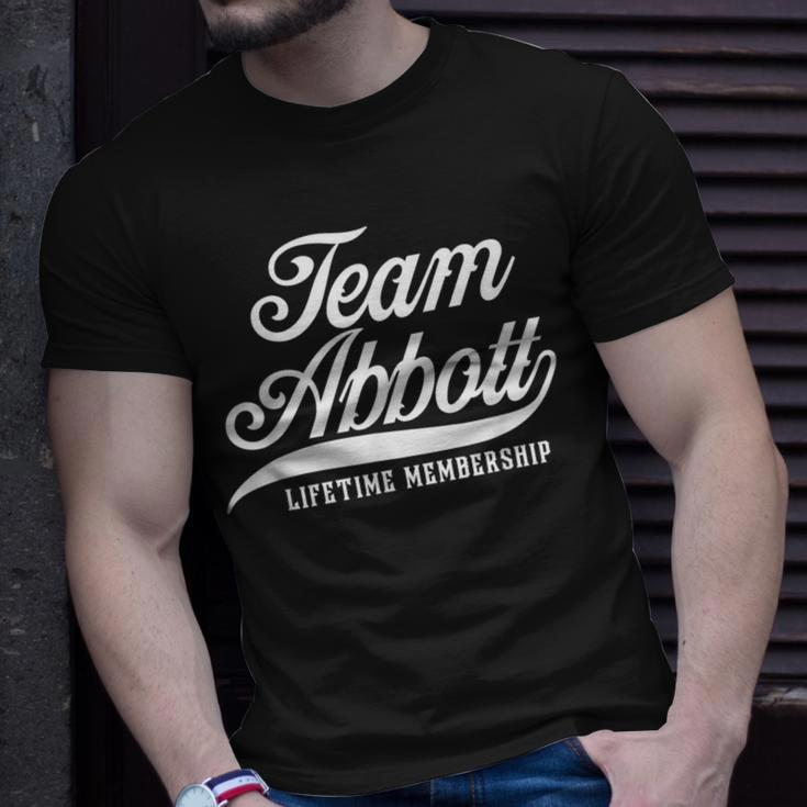 Team Abbott Lifetime Membership Family Surname Last Name T-Shirt Gifts for Him