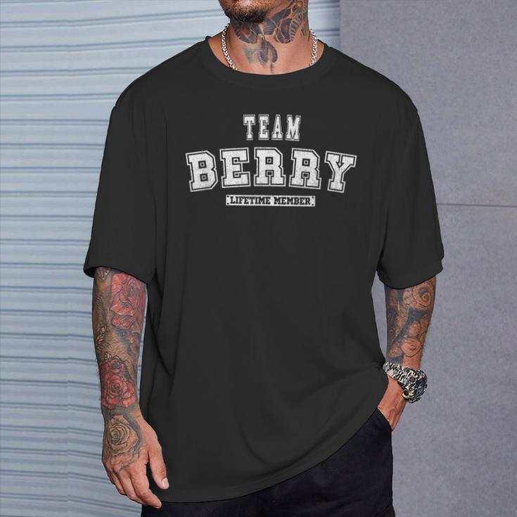 Team Berry Lifetime Member Family Last Name T-Shirt Gifts for Him
