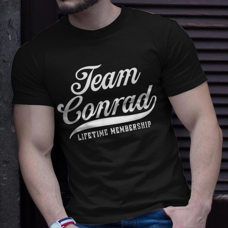 Team Conrad Lifetime Membership Family Surname Last Name T-Shirt Gifts for Him