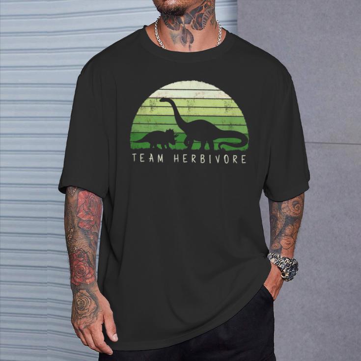 Team Herbivore Dinosaur Vegetarians And Vegan T-Shirt Geschenke für Ihn