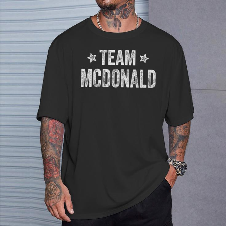 Team Mcdonald Last Name Mcdonald Family Member Surname T-Shirt Gifts for Him