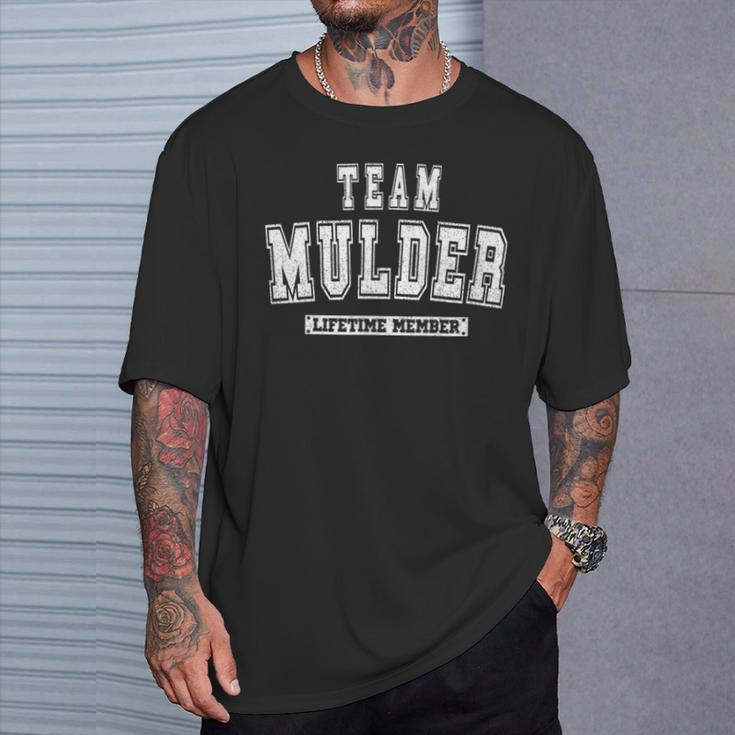 Team Mulder Lifetime Member Family Last Name T-Shirt Gifts for Him