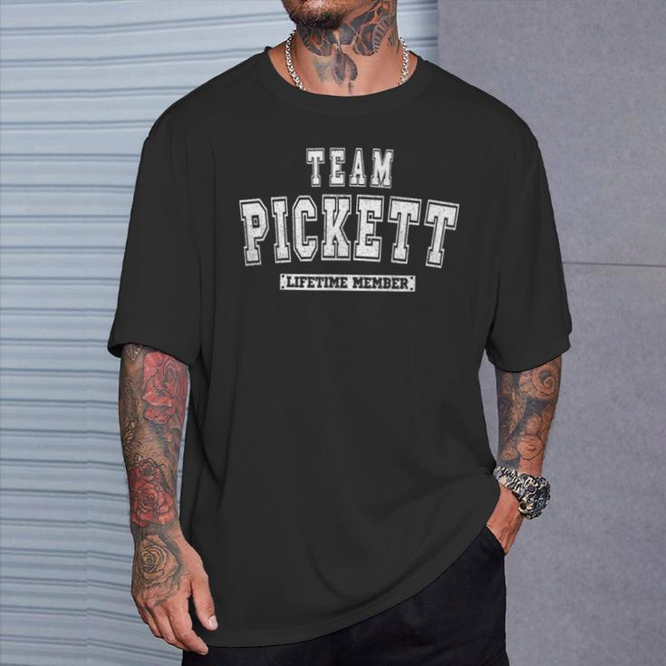 Team Pickett Lifetime Member Family Last Name T-Shirt Gifts for Him