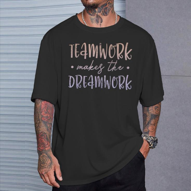 Teamwork Makes The Dreamwork Employee Team Motivation Grunge T-Shirt Gifts for Him