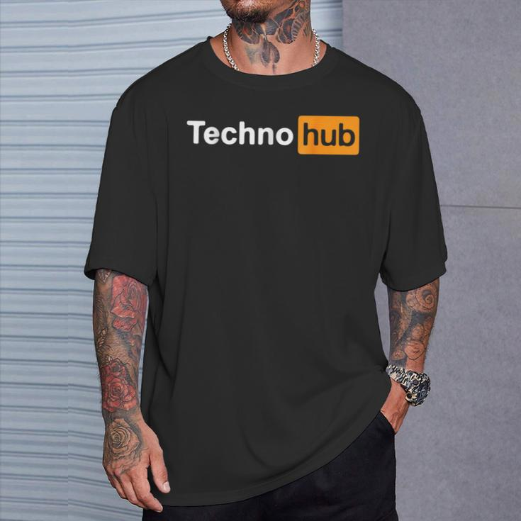 Techno Hub Music Festival Techno Music Lovers Or Dj T-Shirt Gifts for Him