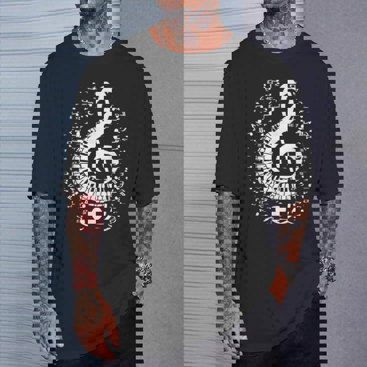 Maglietta Pianista - Idea Regalo Con Note Musicali