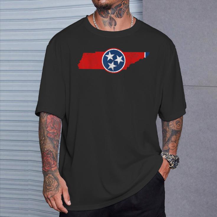 Tennessee Flag Tn Pride State Map Nashville Memphis T-Shirt Gifts for Him