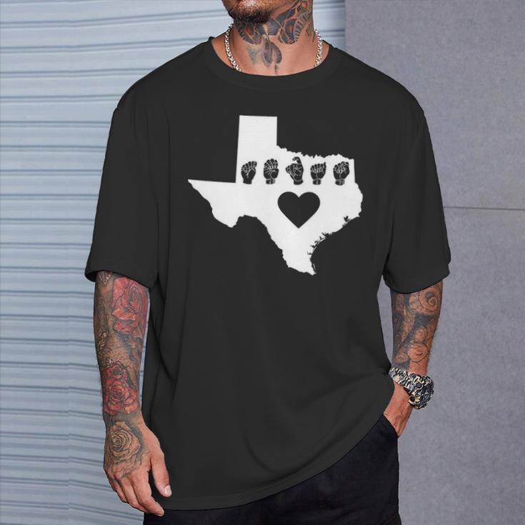 Texas Pride Sign Language T-Shirt Gifts for Him