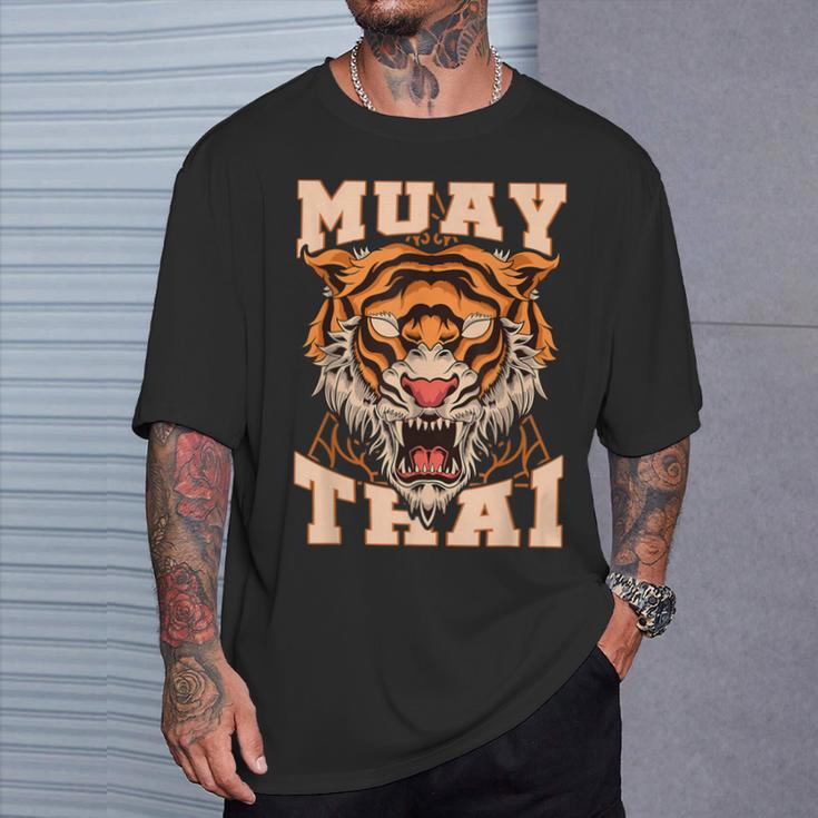 Thai Boxer Tiger Muay Thai T-Shirt Geschenke für Ihn