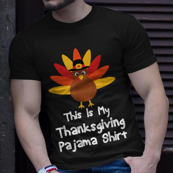 This Is My Thanksgiving Pajama Turkey Day T-Shirt Gifts for Him