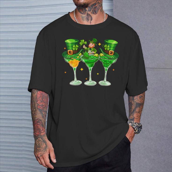 Three Patrick's Day Cocktail Glasses Costume Drinker Drunker T-Shirt Gifts for Him