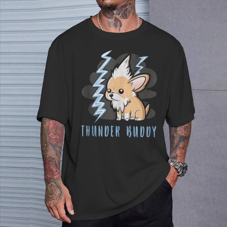 Thunder Buddy Dog Afraid Of Thunders T-Shirt Gifts for Him