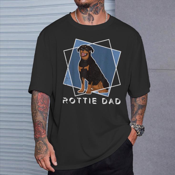 Tierliebhaber Herren Haustier Hund Papa Rottie Papa Rottweiler T-Shirt Geschenke für Ihn