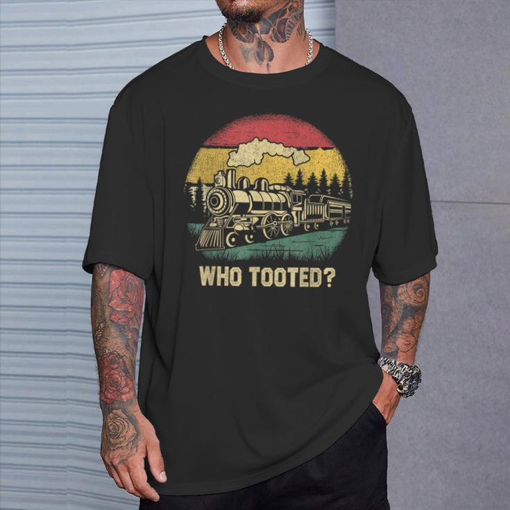 Who Tooted Train Lover Boys Collector Railroad T-Shirt Gifts for Him