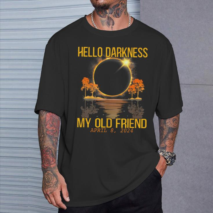 Total Eclipse 2024 Hello Darkness My Old Friend T-Shirt Gifts for Him