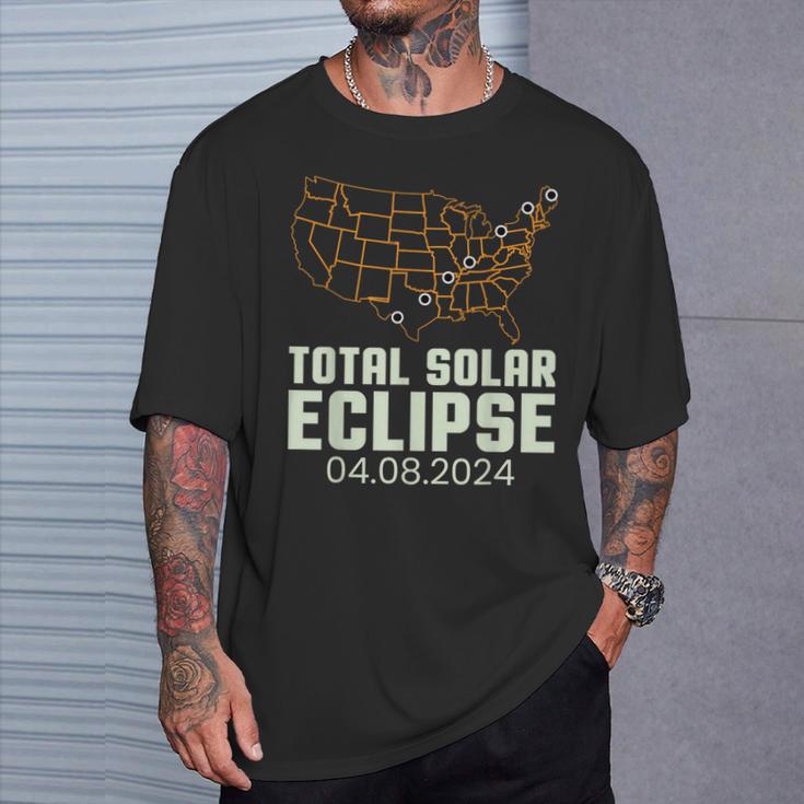 Total Solar Eclipse 2024 April 8 America Totality Spring T-Shirt | Mazezy