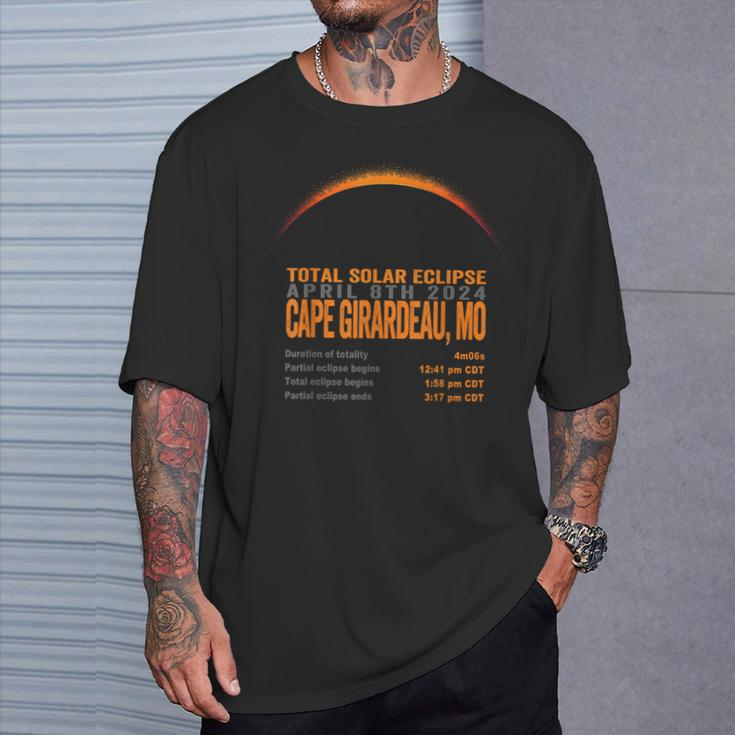 Total Solar Eclipse 2024 Cape Girardeau Missouri Totality T-Shirt Gifts for Him
