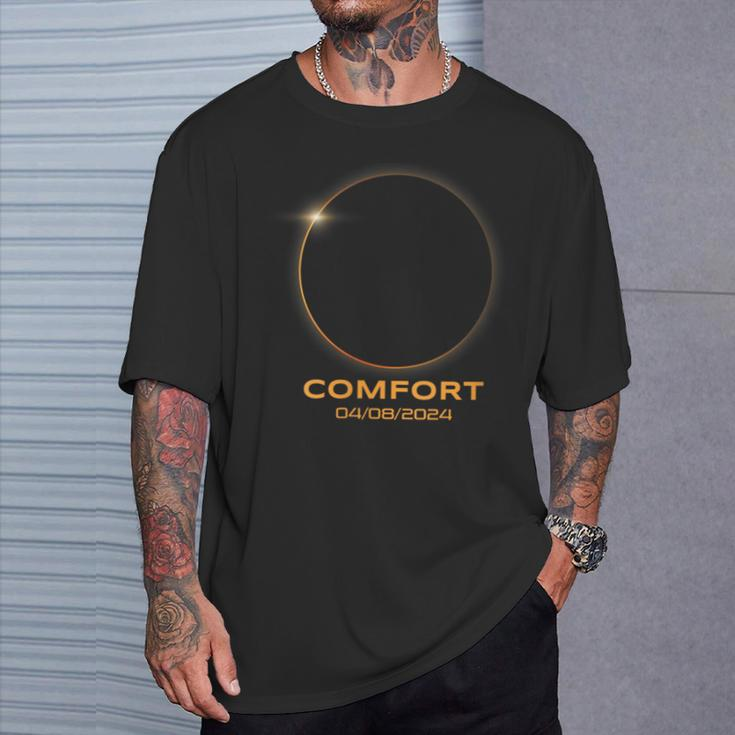 Total Solar Eclipse 2024 Comfort Texas Path Of Totality T-Shirt Gifts for Him