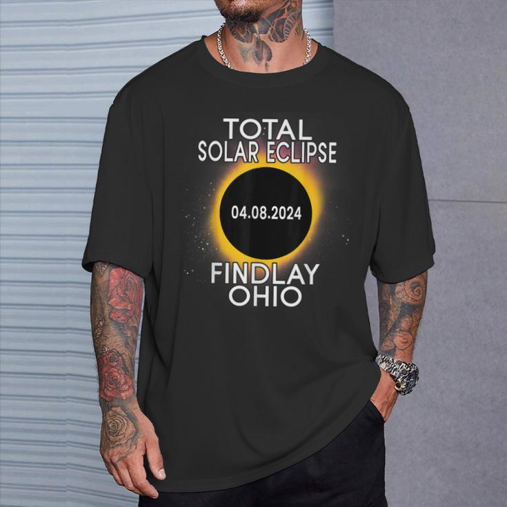 Total Solar Eclipse 2024 Findlay Ohio Sun Moon Totality T-Shirt Gifts for Him