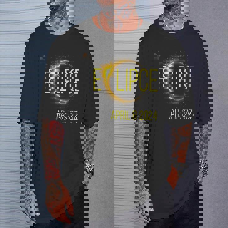 Total Solar Eclipse 2024 April 8 Solar Eclipse 2024 T-Shirt Gifts for Him