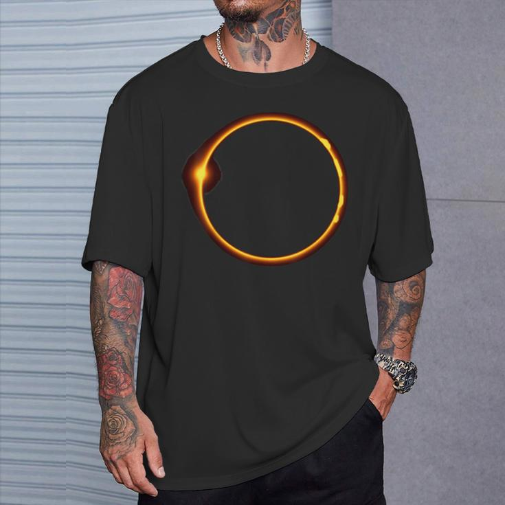 Total Solar Eclipse 2024 Minimalist Ring T-Shirt Gifts for Him