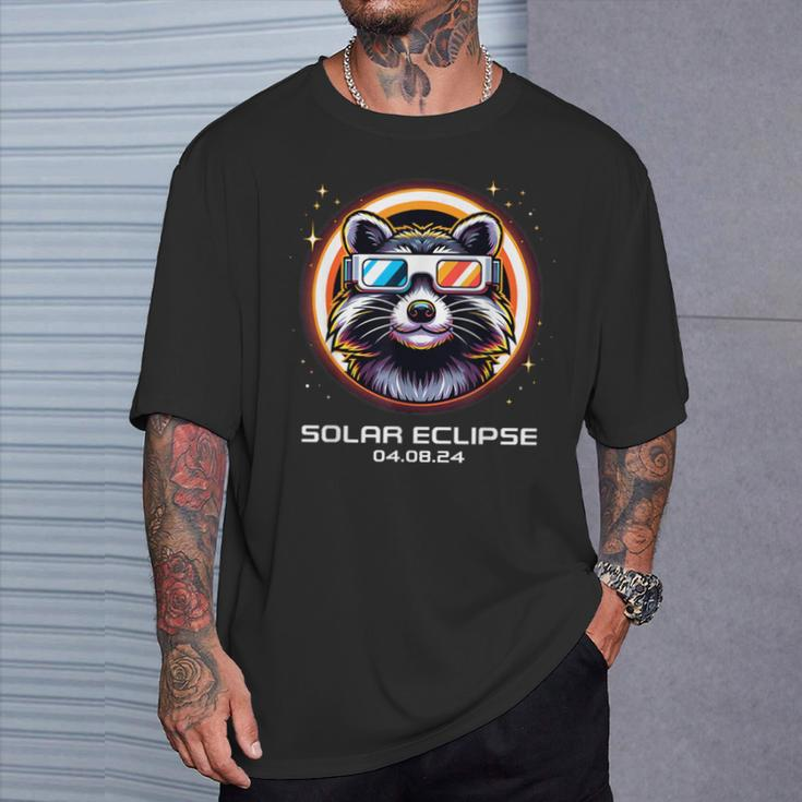 Total Solar Eclipse 2024 Raccoon Totality Cute Matching T-Shirt Gifts for Him