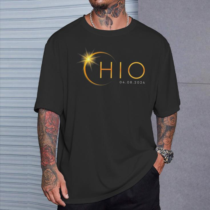 Total Solar Eclipse 2024 State Ohio Totality April 8 2024 T-Shirt Gifts for Him