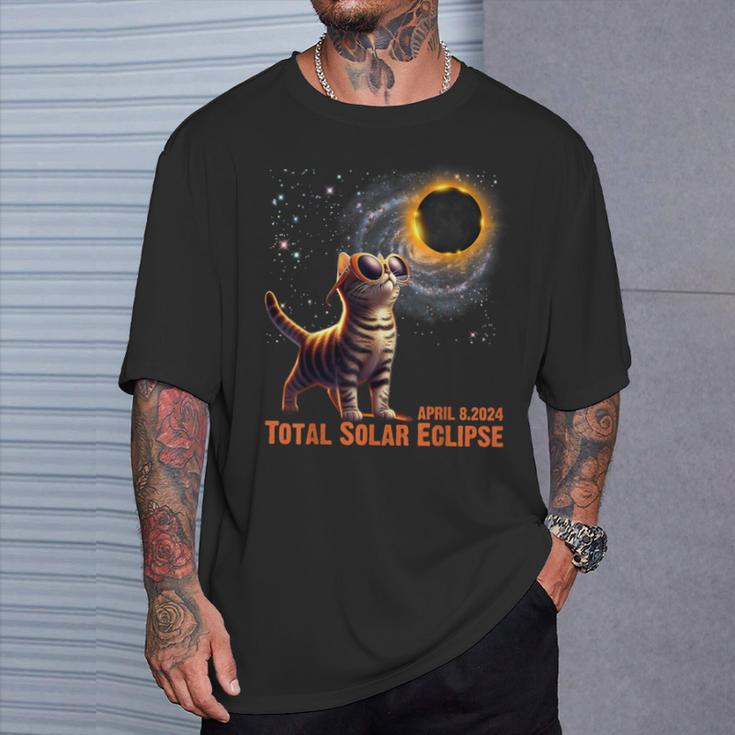 Total Solar Eclipse 2024 Tour Of America 040824 Cat Lover T-Shirt Gifts for Him