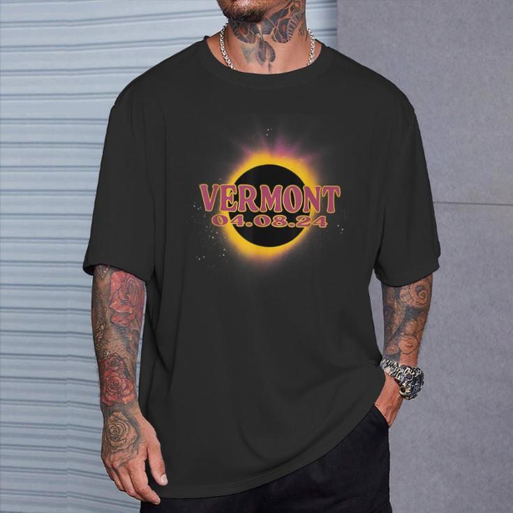 Total Solar Eclipse 2024 Vermont America Totality Event T-Shirt Gifts for Him
