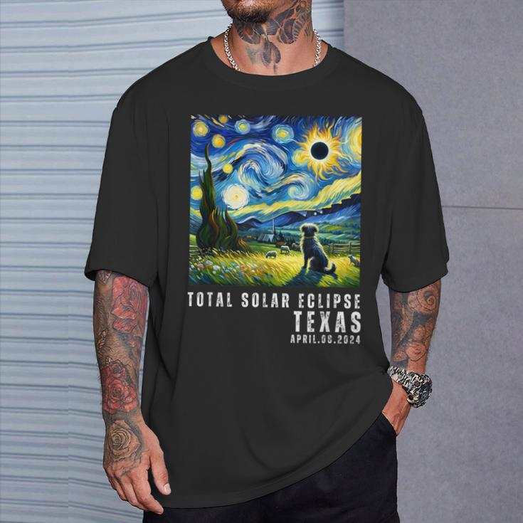 Total Solar Eclipse April 8 2024 Texas Souvenir T-Shirt Gifts for Him