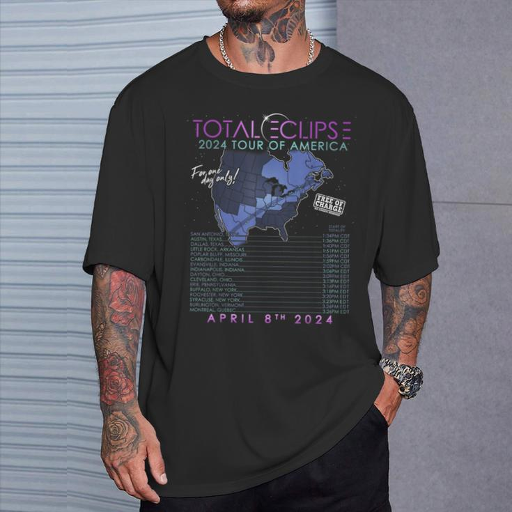 Total Solar Eclipse April 8Th 2024 Tour Of America T-Shirt Gifts for Him