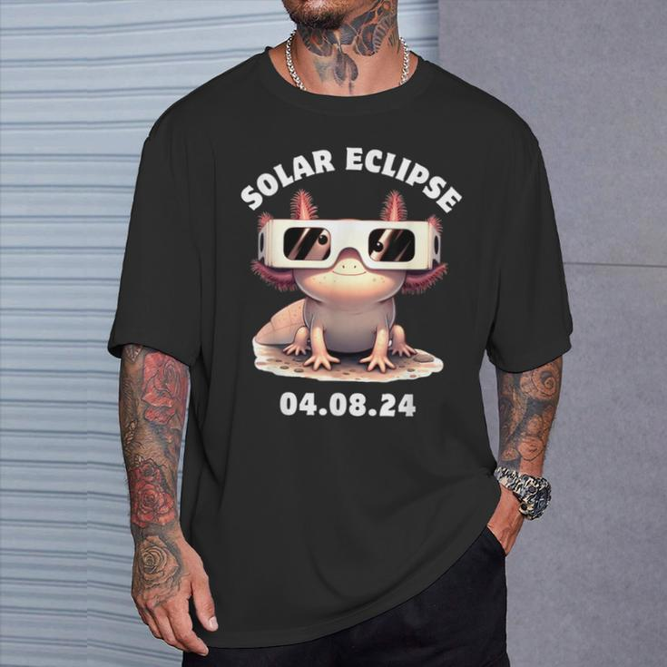Total Solar Eclipse Axolotl April 8 2024 Solar Eclipse T-Shirt Gifts for Him