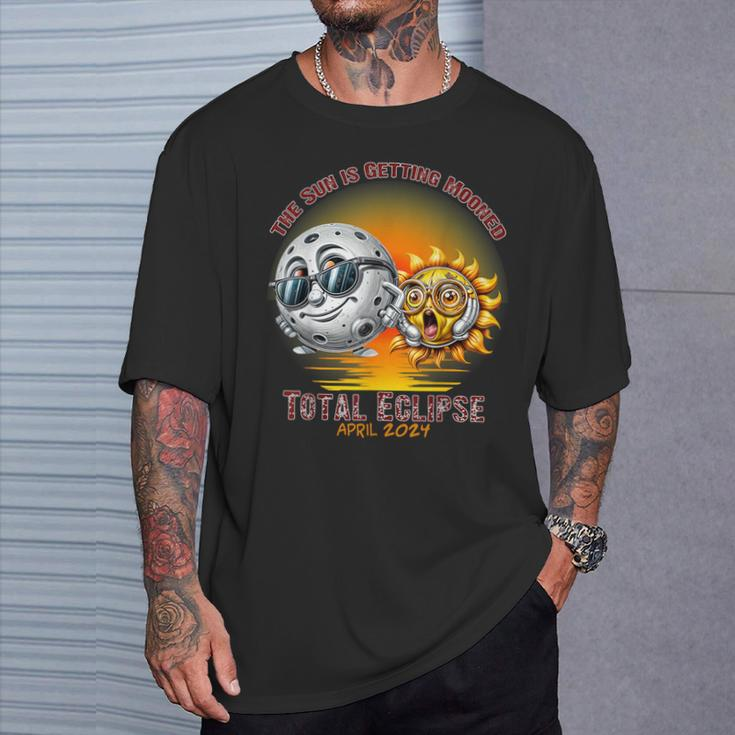 Total Solar Eclipse Chase April 2024 Sun Is Getting Mooned T-Shirt Gifts for Him