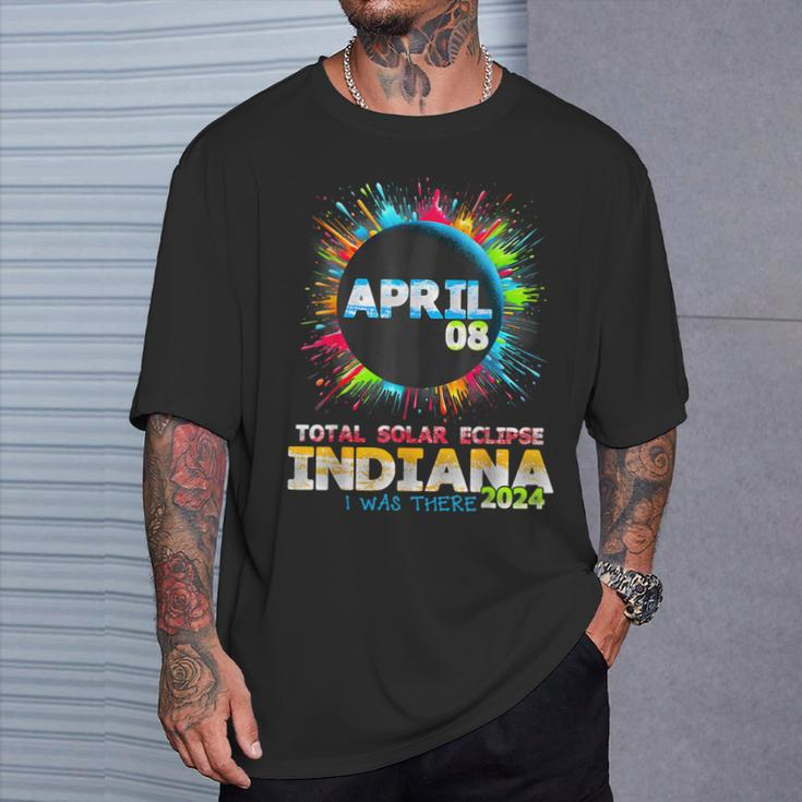 Total Solar Eclipse Indiana 2024 Colorful Totality T-Shirt Gifts for Him