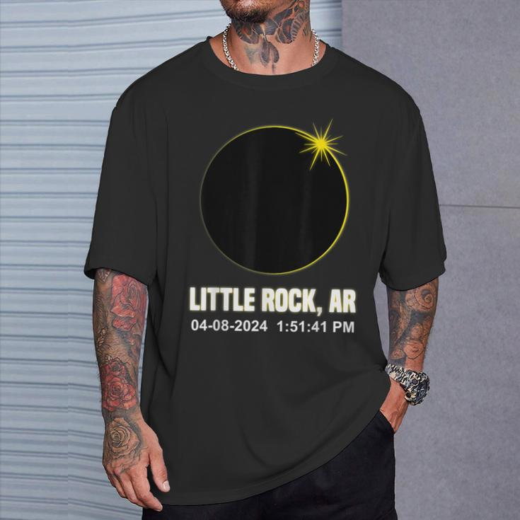 Total Solar Eclipse Little Rock 2024 Time Arkansas Eclipse T-Shirt Gifts for Him