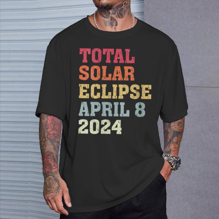 Total Solar Eclipse Phases April 8Th 2024 Solar Eclipse T-Shirt - Seseable