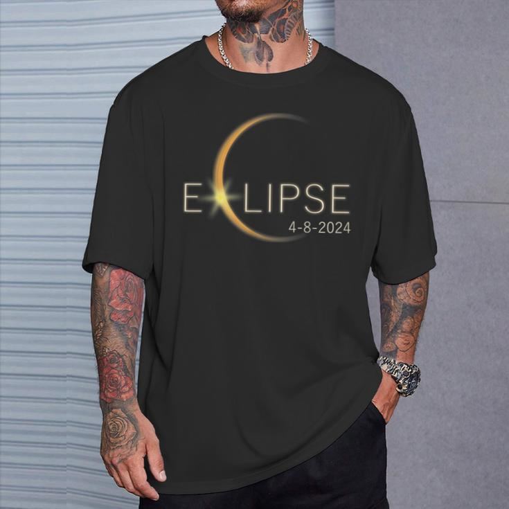 Total Solar Eclipse Twice In A Lifetime 2024 April 8 2024 T-Shirt Gifts for Him