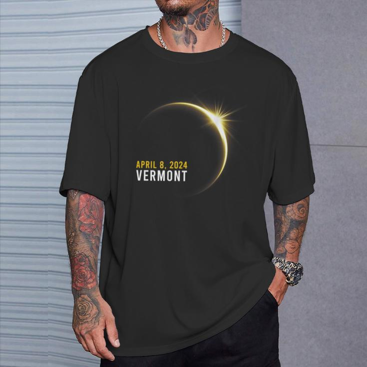 Totality 04 08 24 Total Solar Eclipse 2024 Vermont T-Shirt Gifts for Him