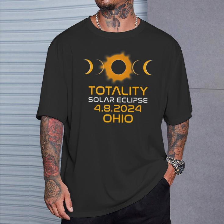 Totality Eclipse Path Of Totality Ohio America 2024 Eclipse T-Shirt Gifts for Him