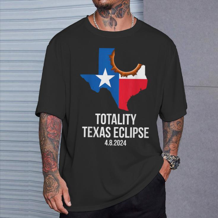 Totality Texas Eclipse 2024 Tx Total Solar Texan State Flag T-Shirt Gifts for Him