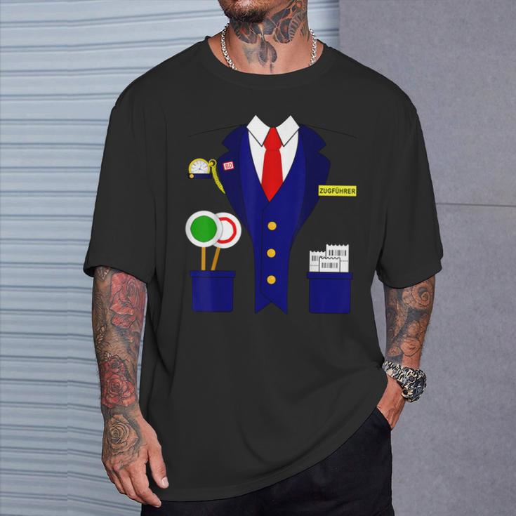 Trainführer Schaffner Train Train Driver Carnival Costume T-Shirt Geschenke für Ihn